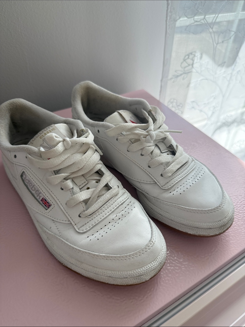 Reebok White Women's Leather Sneakers